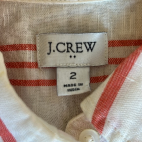 J. Crew Red Striped Button-Down Dress - Small - Picture 2 of 5